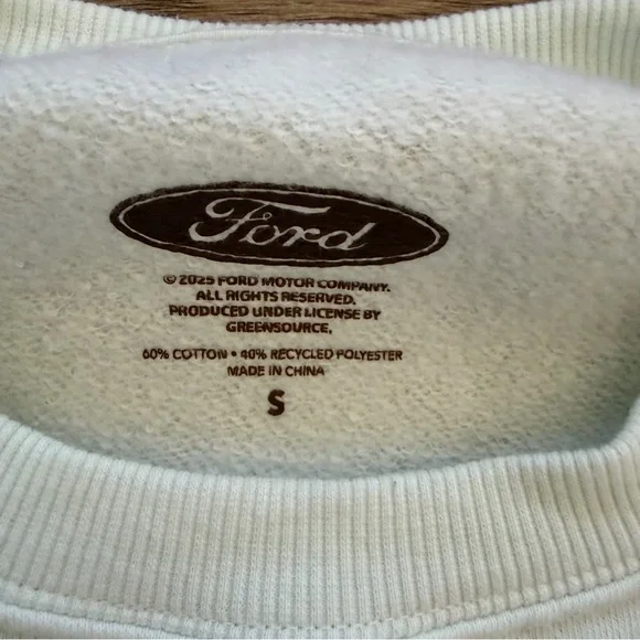 Ford Bronco Oversized Sweatshirt Small Mint Green 4-Wheel Drive Graphic Pullover - Picture 2 of 9